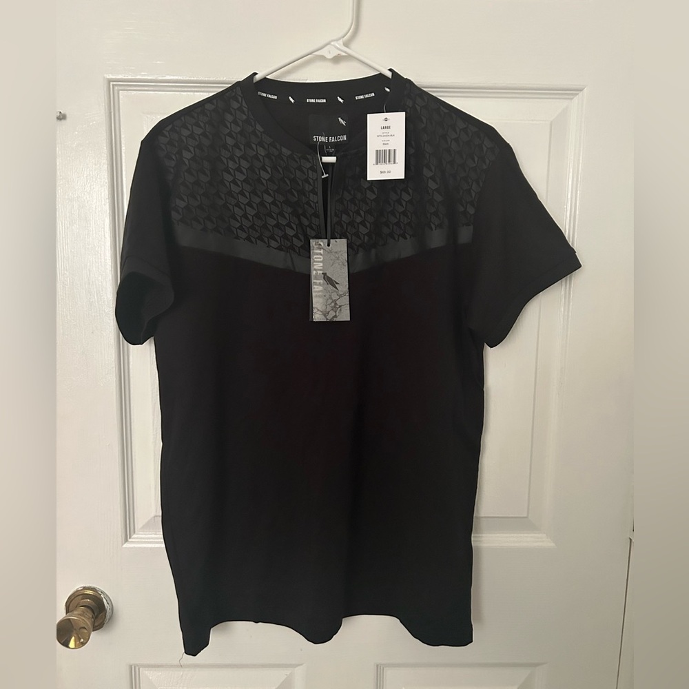 Stone Island Black Short-Sleeve Crewneck Shirt